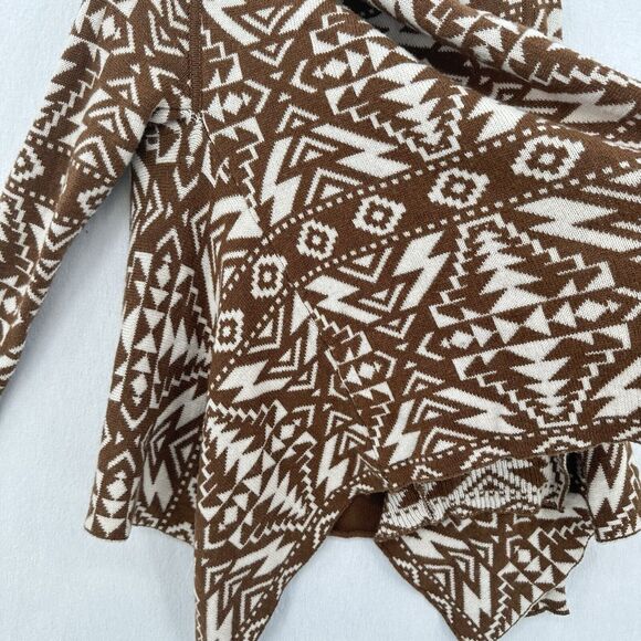 Patagonia Sweater Womens Small Cardigan Brown Beige Open Aztec Lambswool Western - Picture 4 of 8